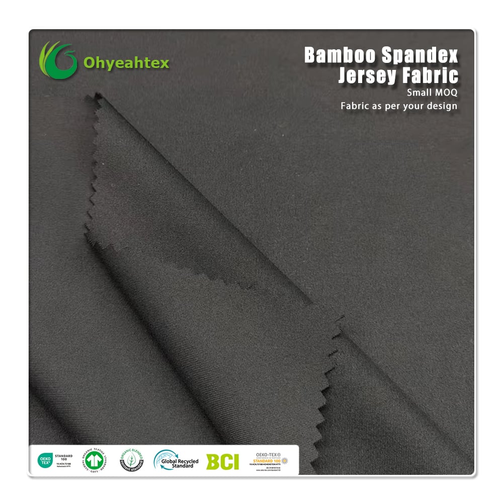 180g/m Bamboo Lyocell/Spandex Jersey Fabric-Anti-Bacteria Moisture-Wicking Breathable Sportswear for Boys