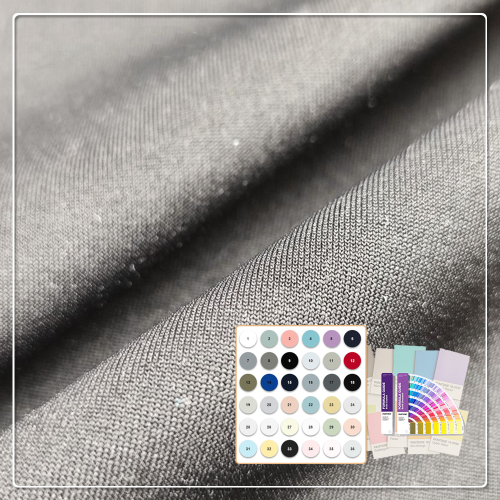 Eco-Friendly Soft Anti-Static Waterproof Breathable Stretch 45% Nylon 47% Bamboo 8% Spandex Scuba Fabric for Swimwear Activewear