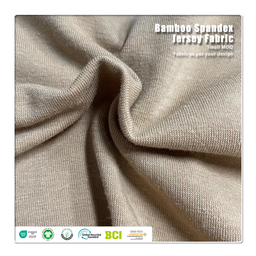 Funktionaler 69 % Bambus 31 % Sorona Mix umweltfreundlicher feuchtigkeitsabsorbierender leichter 190 g/m² Jersey-Strickstoff für Bekleidung