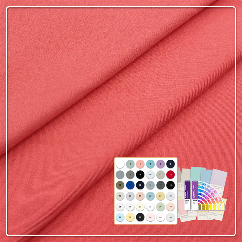 Naturligt antibakteriell och anti-odör 210gsm 93% Bambu lyocell 7% Spandex jerseyväv lämplig för högklassiga underkläder och hemkläder