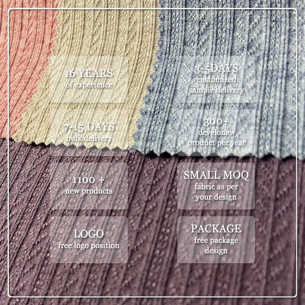 Tissu jersey côtelé 100 % polyester à motif jacquard fantaisie, extensible et résistant au rétrécissement, pour vêtements féminins
