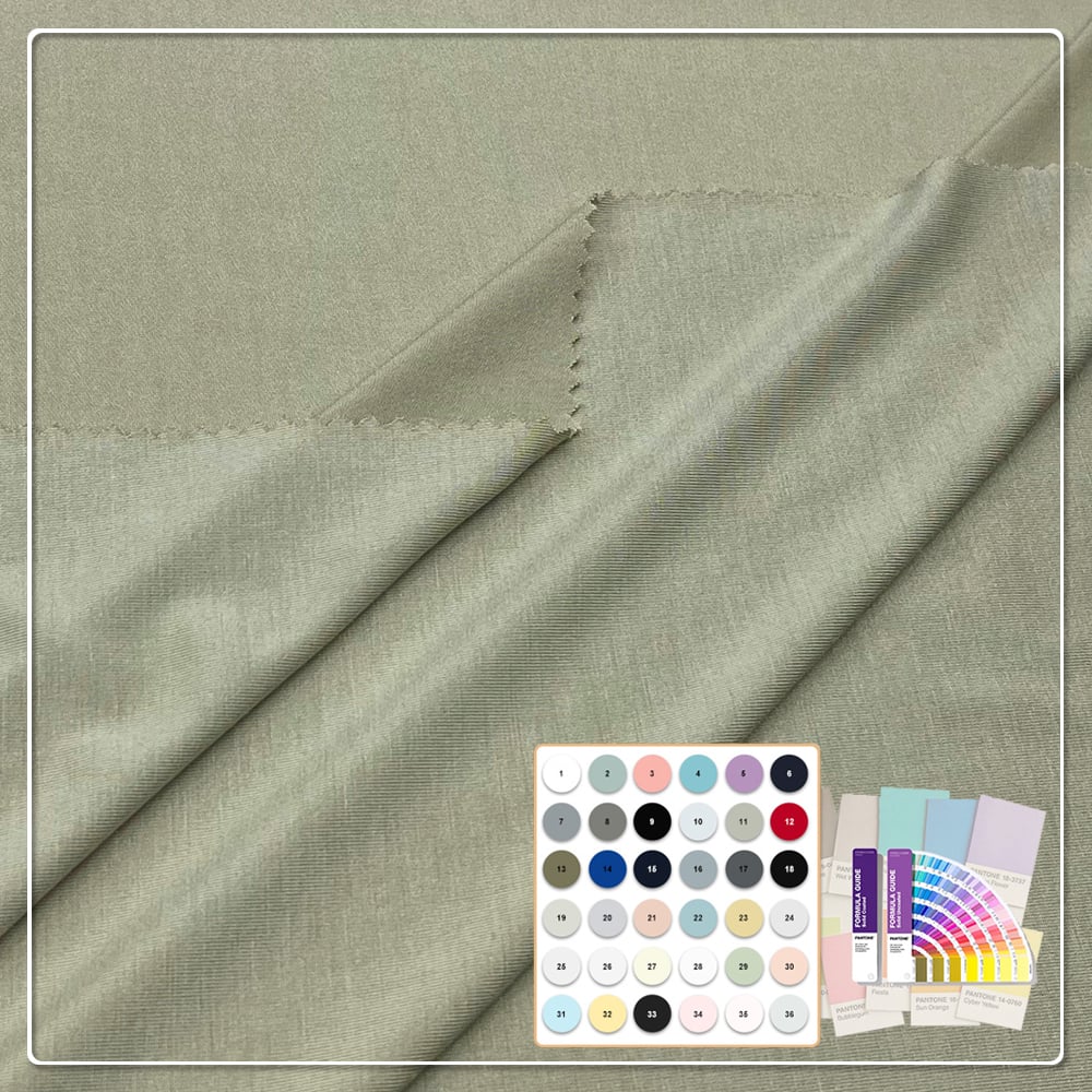 Eco-Friendly 350gsm Knitted 2*2Rib Fabric 67% Bamboo 28% Acrylic 5% Spandex High Quality Bamboo Fiber Fabric