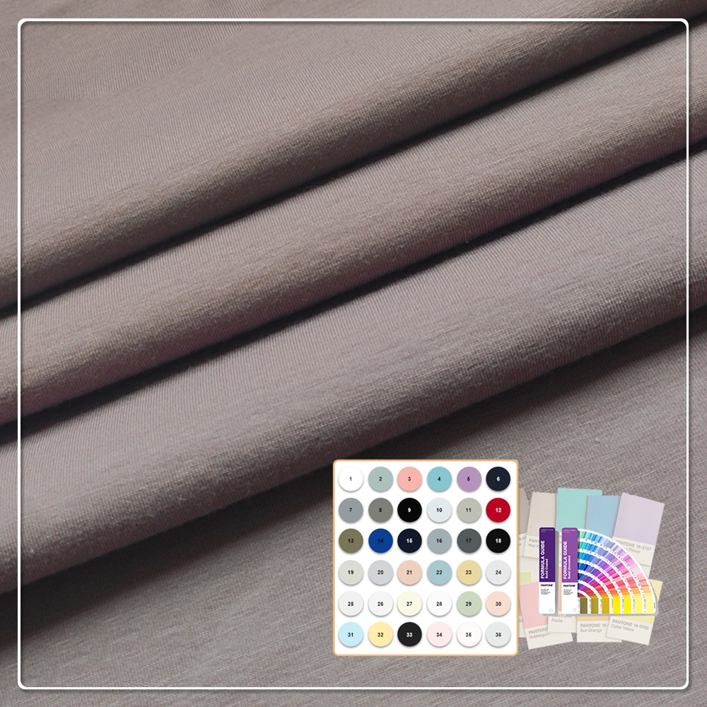 GOTS Certified Organic Cotton/Spandex Knitted Fabric Anti-Pill Eco-Friendly Moisture-Absorbent 160gsm for Baby Kids Clothing