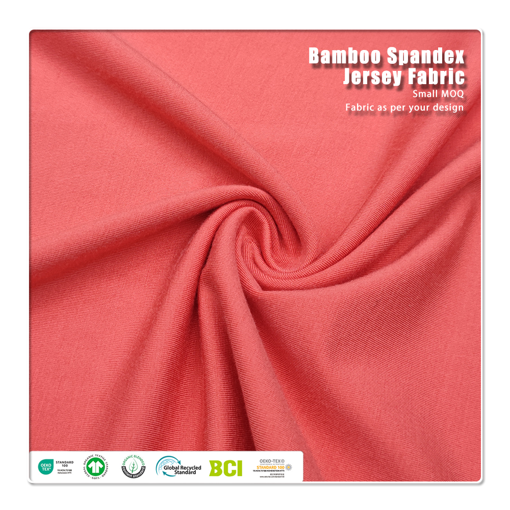 Естественно антибактериальная и антибактериальная ткань 210 г/м², 93% бамбуковый лиоцелл, 7% спандекс, трикотажное полотно, подходящее для элитного нижнего белья и домашней одежды