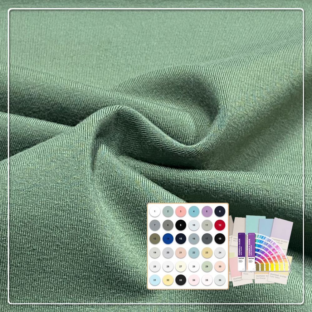 jersey écologique, absorbant l'humidité et léger, 190 g/m², composé de 69 % de bambou et 31 % de Sorona, pour vêtements
