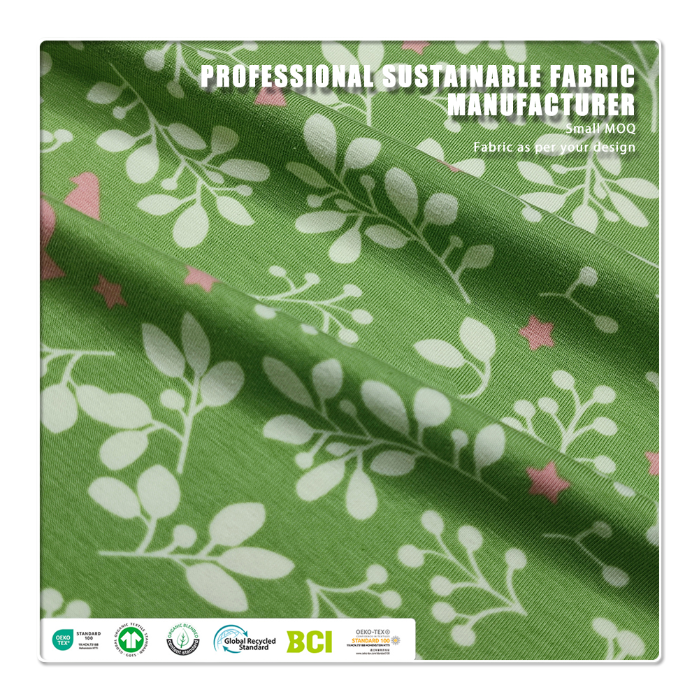 Malambot at komportable na 200gsm 95% Cotton 5% Spandex slub jersey fabric na angkop para sa mga T-shirt