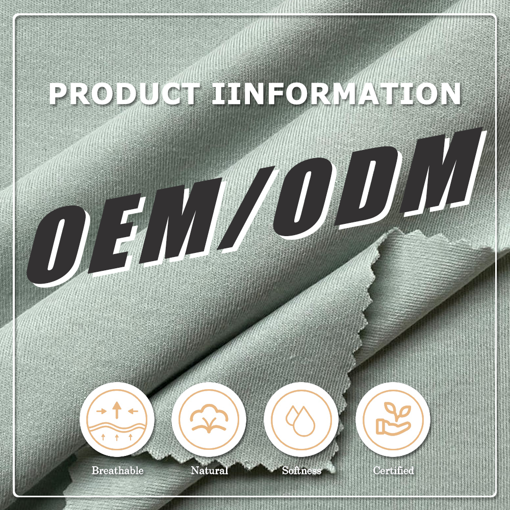 Double Faced Knitted 70% Organic Cotton 30% Lavender Interlock Fabric Eco-Friendly Soft Plain Dyed for T-shirt