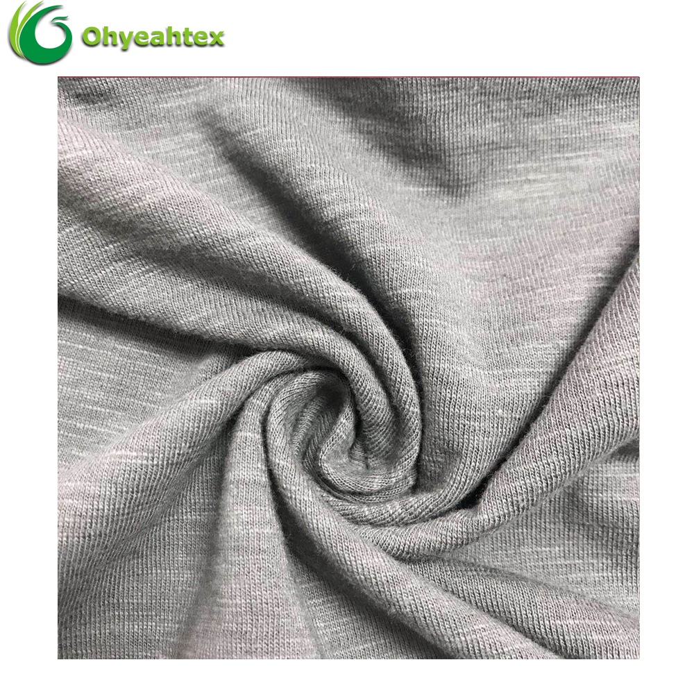 Skin-Friendly Anti-Bacteria Moisture-Absorbent 67% Bamboo 28% Organic Cotton 5% Spandex 1*1 Rib Fabric for Baby & Kids Clothing