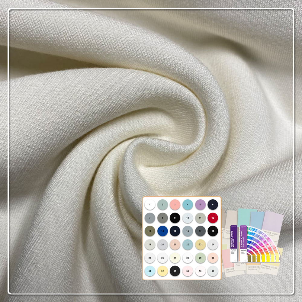 Sustainable Organic Bamboo Lyocell Jersey Fabric Anti-Bacteria Anti-Odor Stretch Wicking Features 200gsm for Apparel Baby Wear