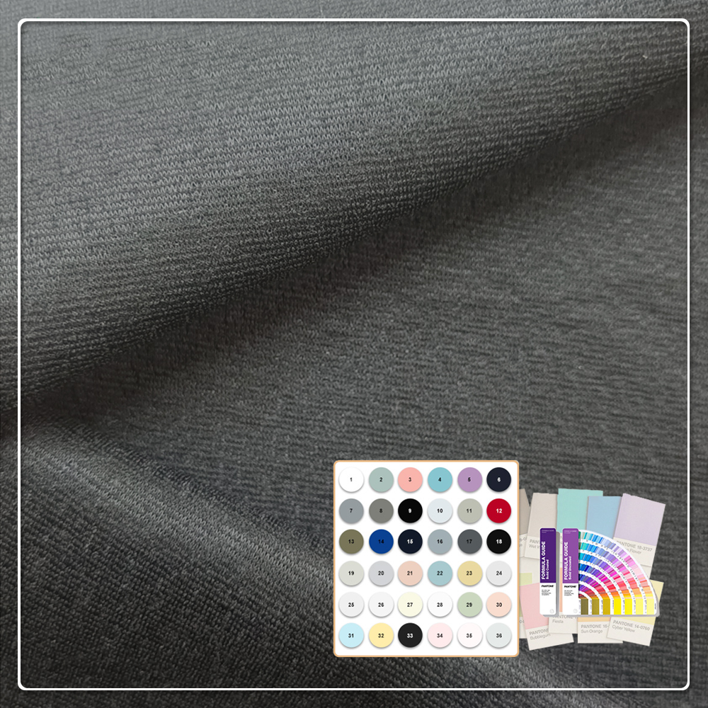 Tissu Extensible Lourd 340 g/m² 61 % Bambou 27 % Coton Biologique 12 % Spandex Écologique Certifié Oeko-Tex et GOTS pour Vêtements