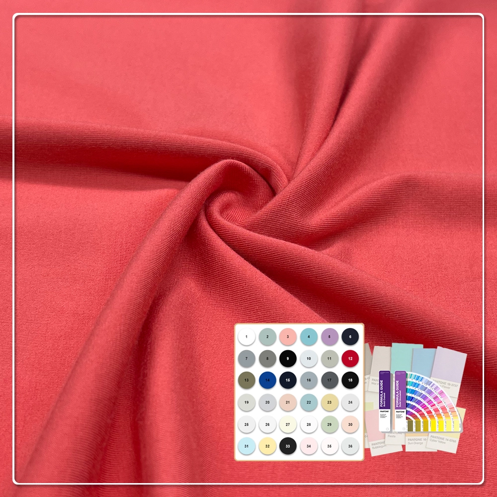 61% Bamboo 27% Organic Cotton 12% Spandex Jersey – 4-Way Stretch, Breathable for Leggings