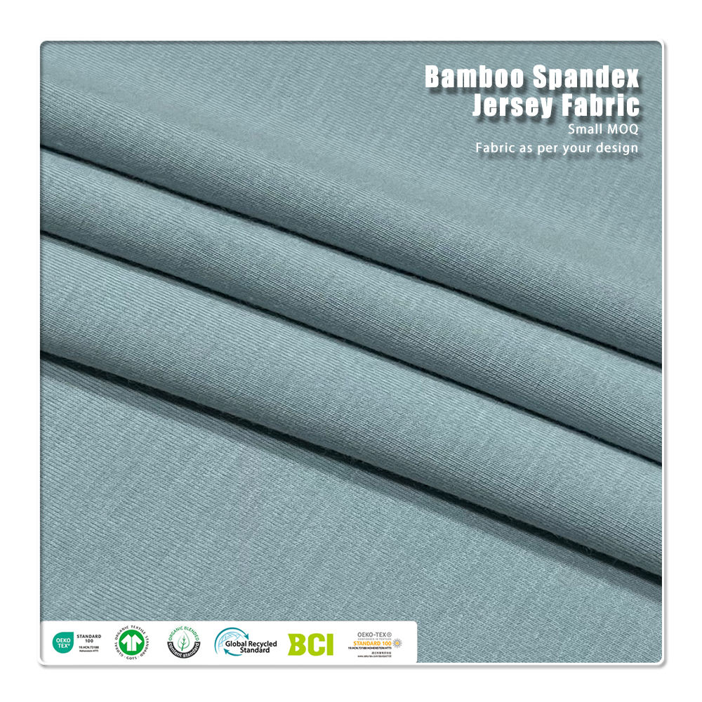 280gsm Bamboo Jersey – 100% Bamboo Fiber, Antibacterial Moisture-Wicking Breathable Eco-Friendly Knit for Apparel & Sportswear