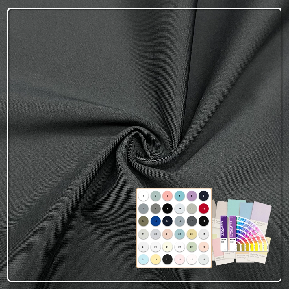 270gsm Polyester Rayon Spandex 2x2 Rib – Anti-Pill, Heavyweight Knit for Collars & Cuffs – Made to Order