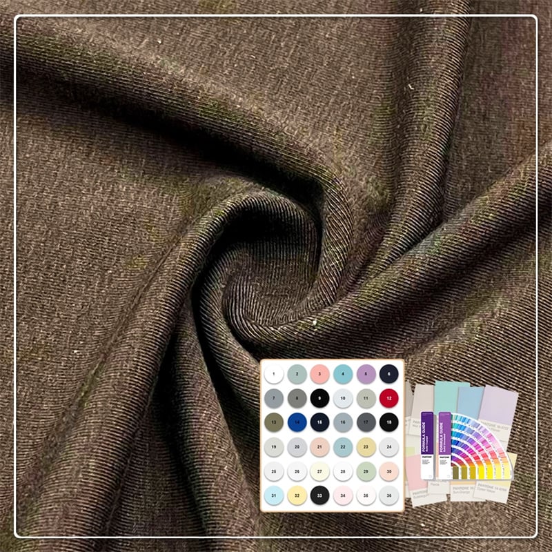 Fuktavledande 290gsm 63% Bambu 27% Ekologisk bomull 10% Spandex Jersey tyg för legginsar & sportsbh