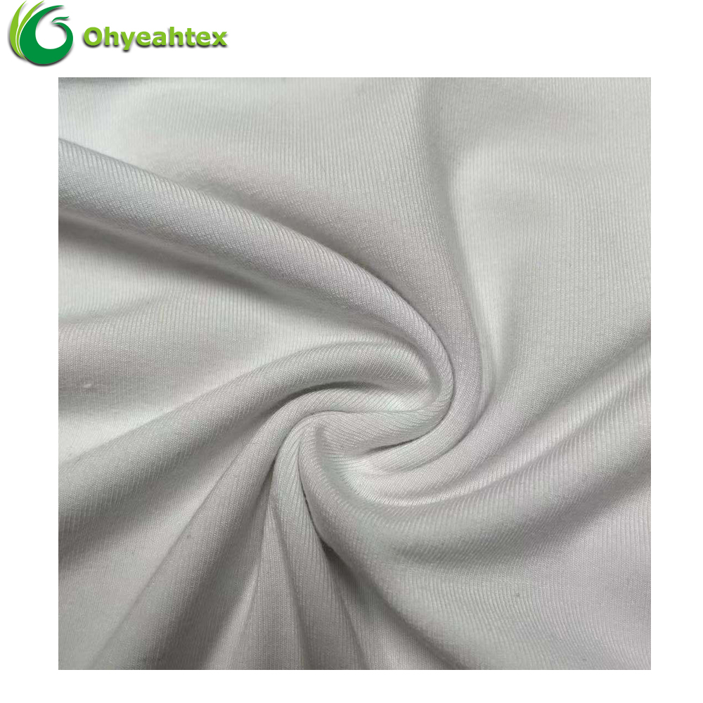 Organic 100% Bamboo Fiber Jersey Knit Fabric – Anti-Odor Anti-Bacteria Quick-Dry Stretch Eco-Friendly for Baby Sleepwear & Kids Sleepwear