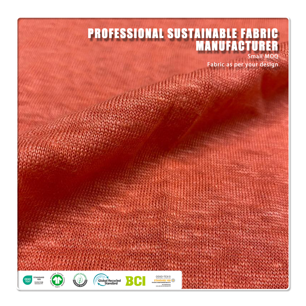 Organic Sustainable Knitted 100 Hemp Jersey Fabric Anti-UV Breathable Lightweight 190gsm 152cm Width for Sofa Covers Apparel.webp