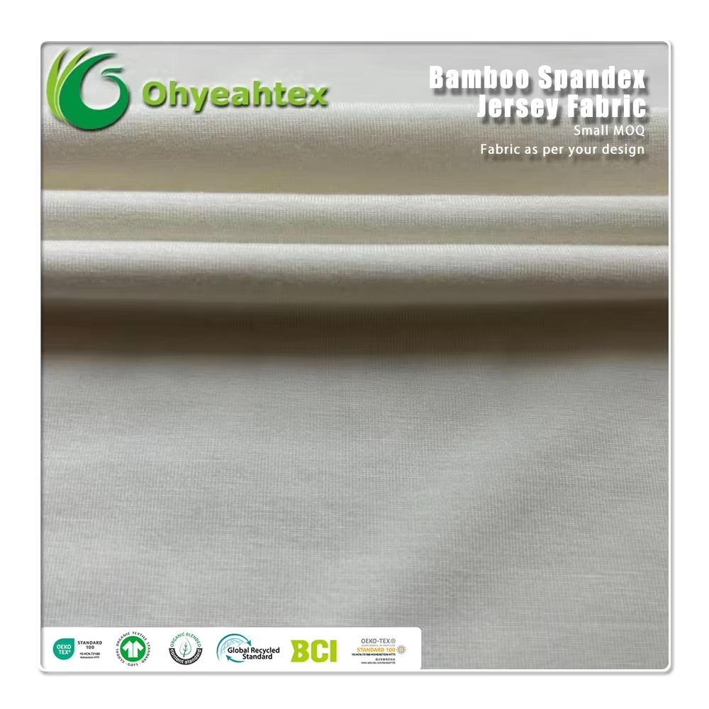 Lyocell Spandex Single Jersey – 88% Lyocell 12% Spandex, Anti-Bacteria Moisture-Absorbent Eco-Friendly Fabric for Activewear & Swimwear