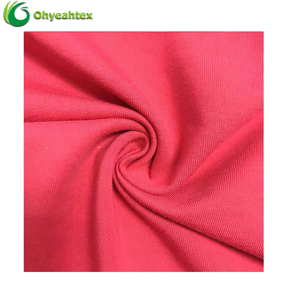 Eco-Friendly Heat-Resistant Lightweight 140gsm 100% Organic Cotton Jersey Fabric Moisture-Absorbent Features for Women Clothing