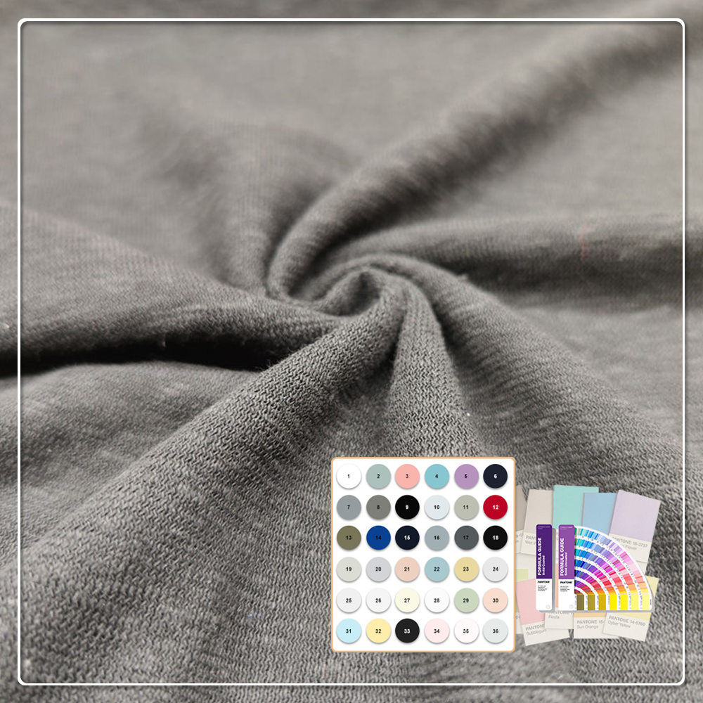 Soft Lightweight 165gsm Waterproof Plain Anti-Bacteria Sustainable 55% Linen 45% Cotton Blend Fabric for Abaya and Sportswear
