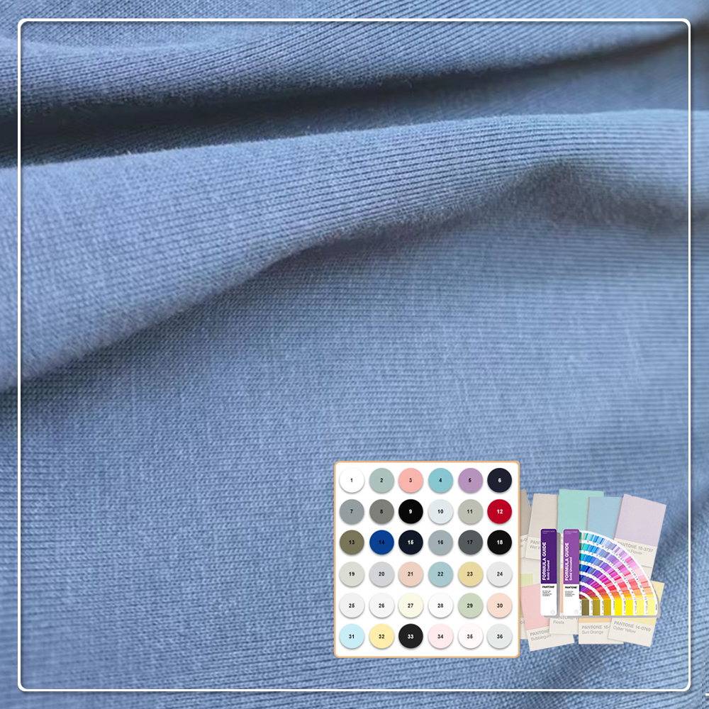 Nieuw ontwikkelde 100% polyester single jersey stof voor gebreide, effen geverfde jurkjes voor meisjes