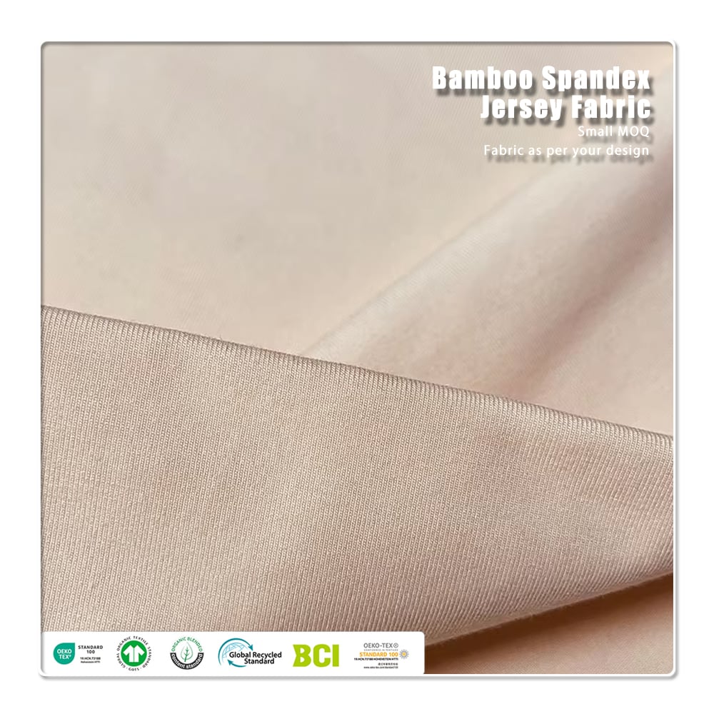 OEKO-TEX 40S Bamboo Lyocell Spandex – 90% Bamboo Lyocell 10% Spandex, Stretch Anti-Odor Jersey for Baby Clothes & Sportswear