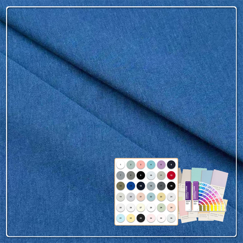 Naturlig, miljövänlig, antibakteriell och luktreglerande 290 gsm 63 % bambu 27 % ekologisk bomull 10 % spandex tröjväv lämplig för högklassiga sportvarmkläder