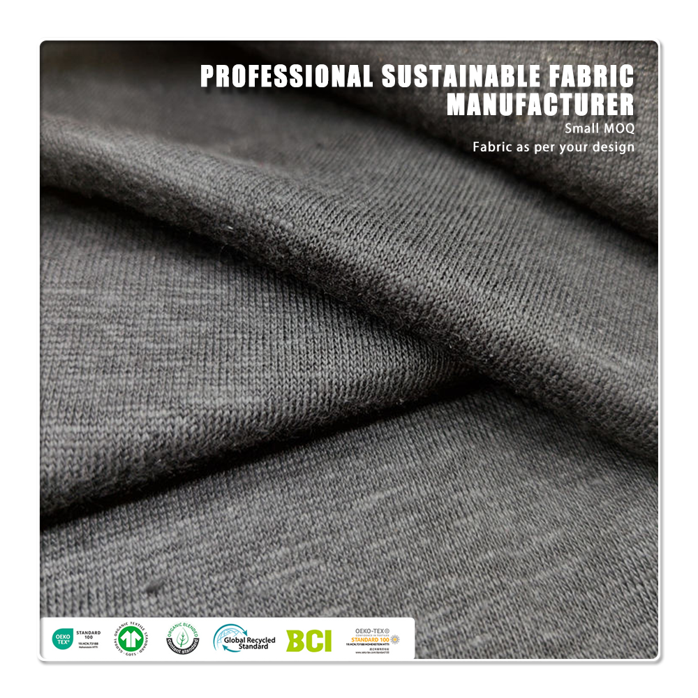 Tissu tricoté léger et souple, imperméable, antibactérien et écologique, en lin 100 %, 190 g/m², pour les t-shirts de filles