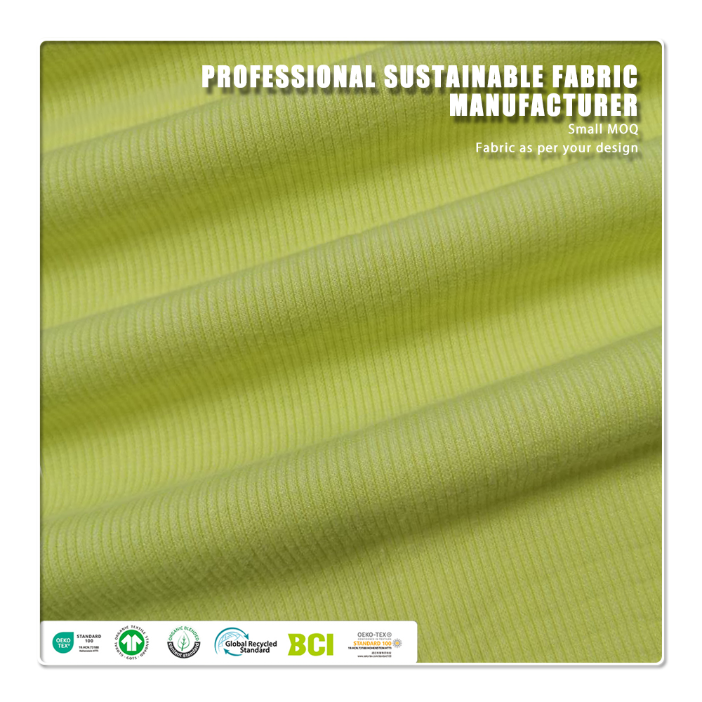 Comfortable Anti-Pill Polyester Rayon Spandex 2x2 Rib Knit 270gsm Heavyweight Fabric for Collar or Cuff-Make-To-Order (2).webp