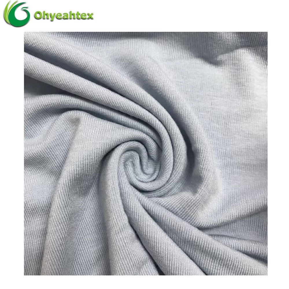 Eco-friendly 40S Single Jersey Modal Cotton Elastane Fabric Water Resistant Wicking Lightweight for T-shirt