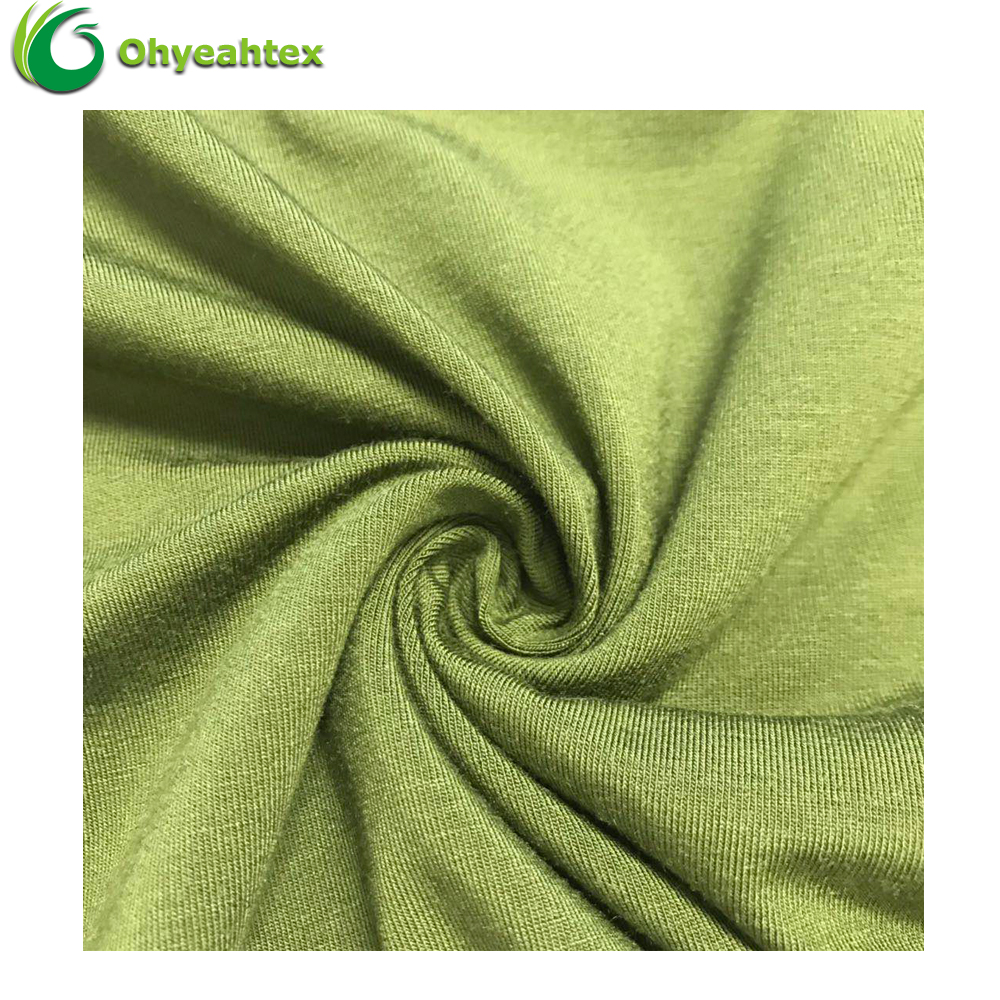 Organic Cotton Hemp Spandex Jersey – 67% Organic Cotton 28% Hemp 5% Spandex, Sustainable Knitted Fabric for Clothing & Garments