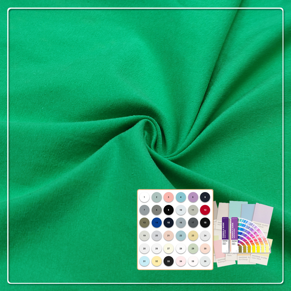 Hoë-kwaliteit 200gsm 170cm 96% Katoen 4%Spandex bedrukte jersey materiaal geskik vir T-hemde