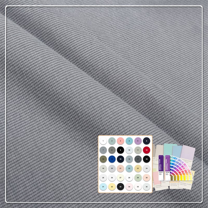 Extremt varm och värmebevarende 350gsm 67% Bambu 28% Akryl 5% Spandex 2*2 rutfabrik lämplig för turtle neck tröjor och rutförstärkta tröjor