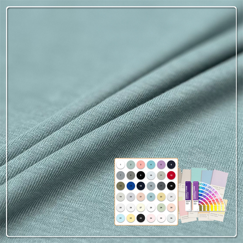 Högklassig och miljövänlig 220gsm 71%Bambulyocell 24%Chitosan 5%Spandex 1*1 resårväv lämplig för lyxig underkläder