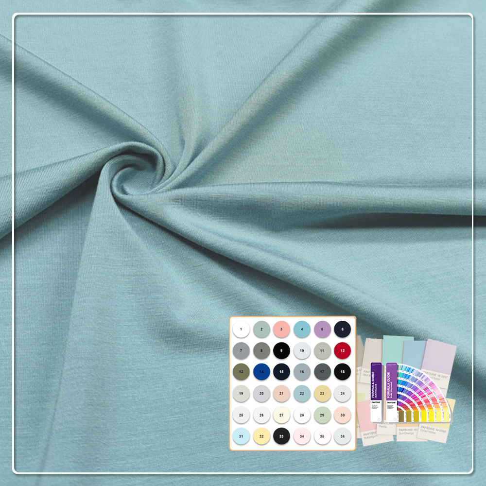 Eco-Friendly Stretch Moisture-Absorbent Breathable Wicking Modal/Spandex Fabric 200g/m 175cm Width for Apparel