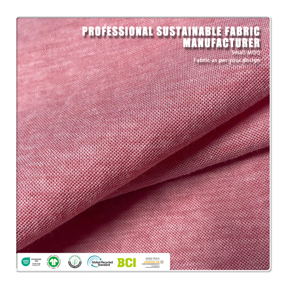 Tissu interlock léger double face anti-peluche extensible 4 sens certifié OEKO-TEX®, rapide à sécher, pour vêtements de sport durables