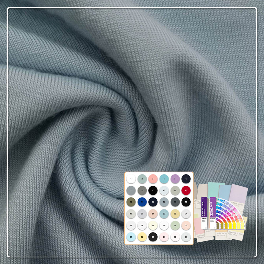 In Stock 6 Colors 100% Bamboo Fiber Jersey Fabric Anti-Bacteria Moisture-Absorbent Quick-Dry Eco-Friendly for Women Men T-Shirts