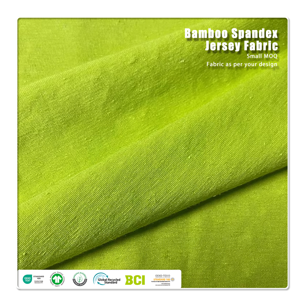 200GSM Organic Bamboo Lyocell Chitosan Solid Color Fabric-Breathable Quick-Dry Eco-Friendly Stretch for Women Baby Apparel