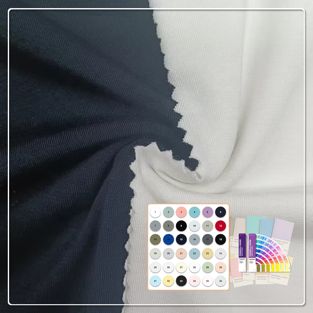 Breathable Stretch Stain Repellent Organic Eco-Friendly 68% Bamboo Lyocell 22% Chitosan 10% Spandex 220GSM Fabric for Overshirt