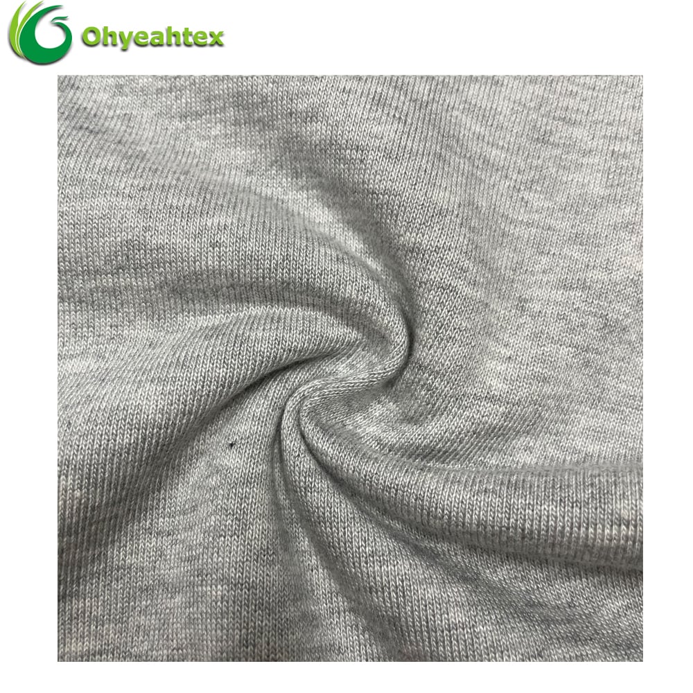 Hoodies & Sportswear Fabric – Organic Bamboo Cotton Spandex Anti-UV Eco-Friendly Heavyweight Knitted French Terry for Apparel Making