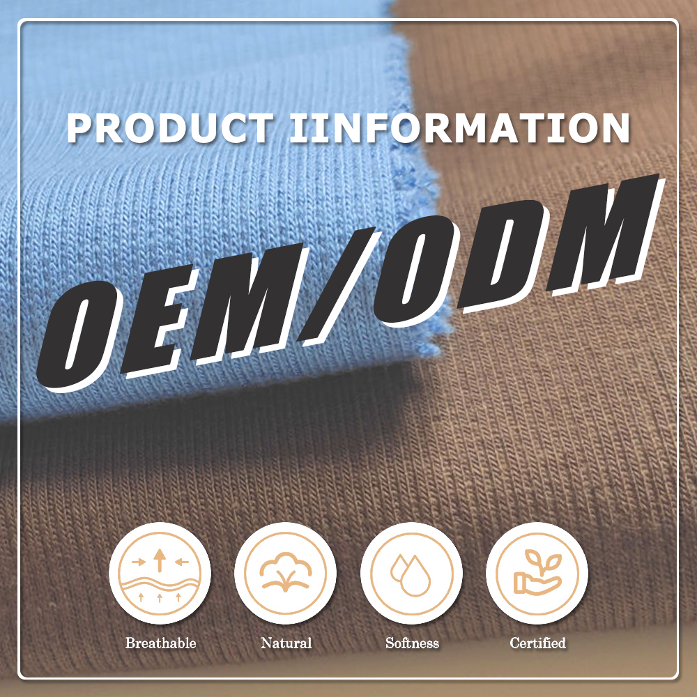 Extremely soft, smooth and skin-friendly. 220gsm 67% Bamboo 28% Organic cotton 5% Spandex jersey fabric is suitable for high-end underwear