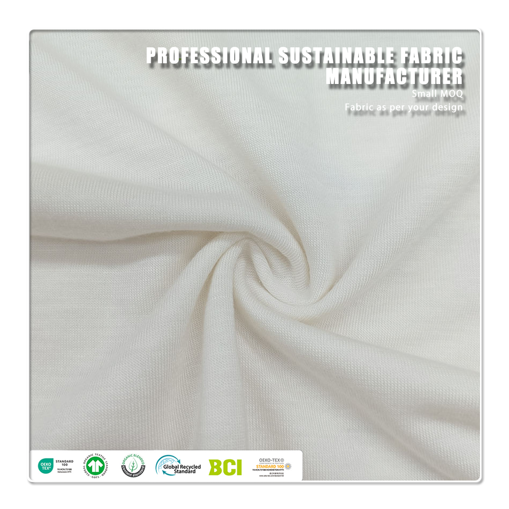 Skin-Friendly Knitted Single Jersey Bed Sheet Fabric 50 Milk Protein 50 Lyocell Composed Eco-Friendly Ingredients Sleepwear.webp