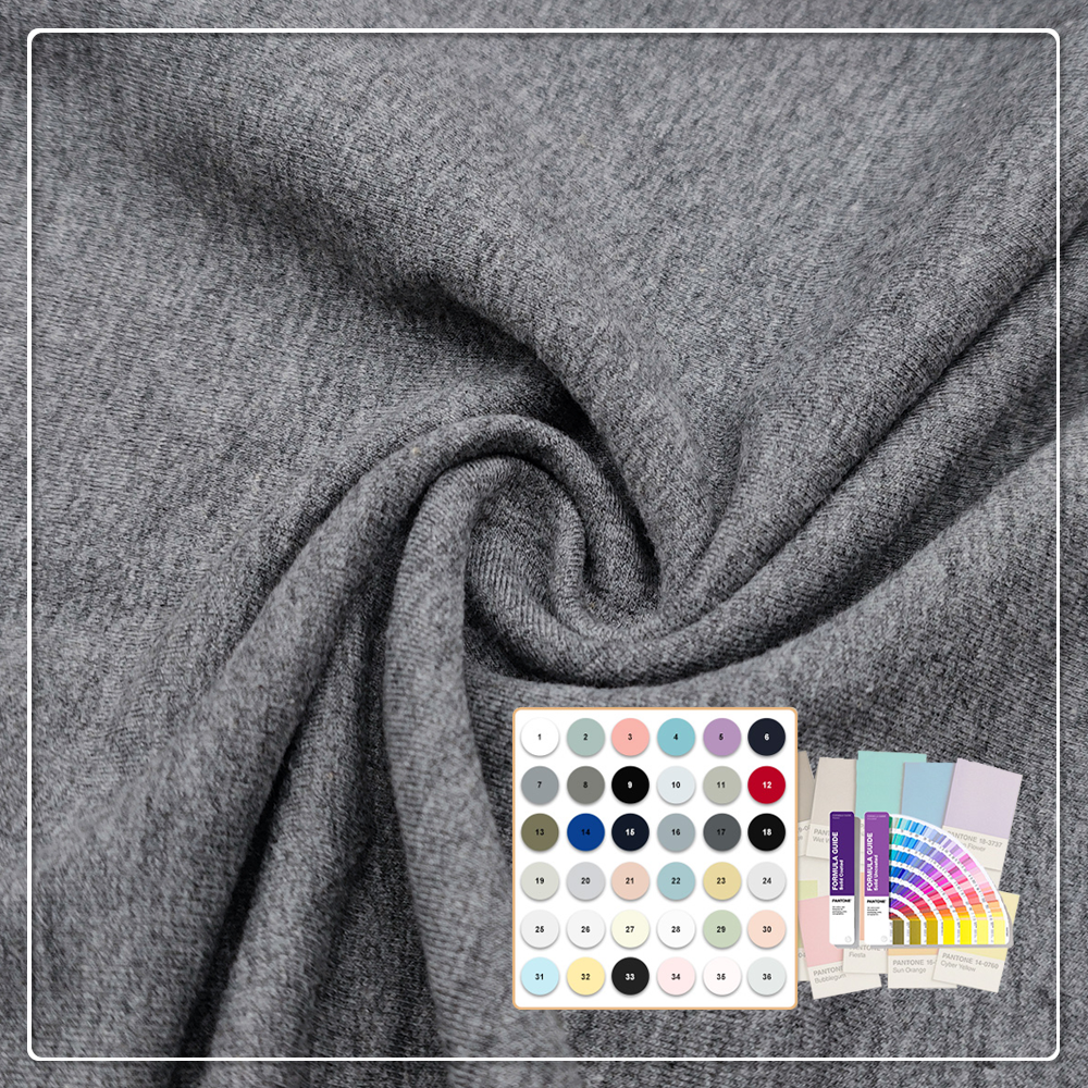 Stretch Eco-Friendly Anti-Bacteria Quick-Dry Knitted Spandex Fabric Roll 69% Cotton 25% Polyester 6% Spandex for Baby Toddler