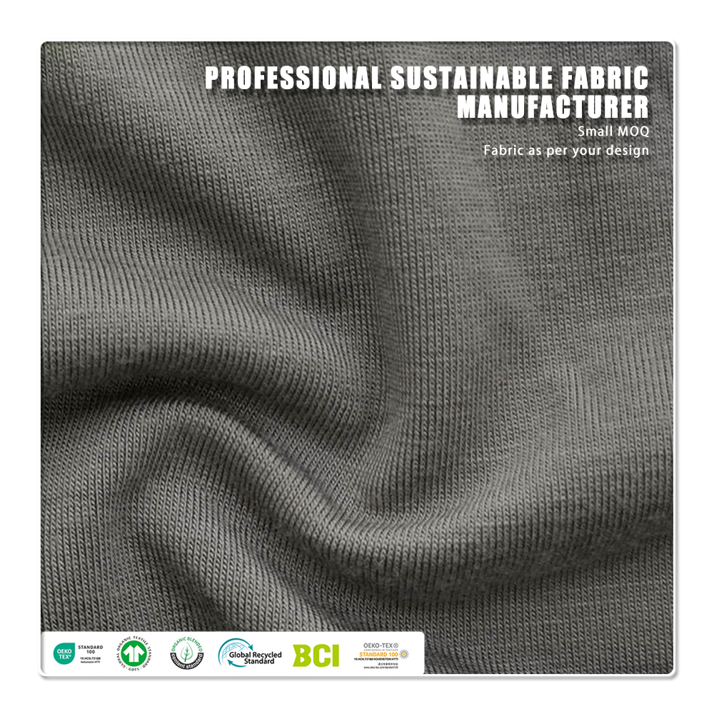 In Stock 6 Colors 100% Bamboo Fiber Jersey Fabric Anti-Bacteria Moisture-Absorbent Quick-Dry Eco-Friendly for Women Men T-Shirts