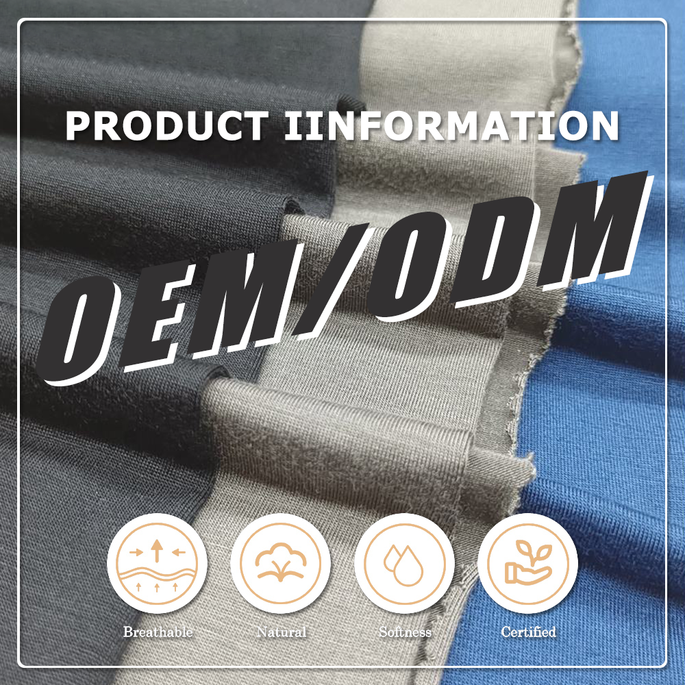 Ohyeah Antiseptica Amica Medii Ambientis Textilis Substantia 93% Lyocell Ex Bambuso et 7% Spandex Cito-Arescens Humorem Absorbens Elastica Ad Tecta Et Vestimenta