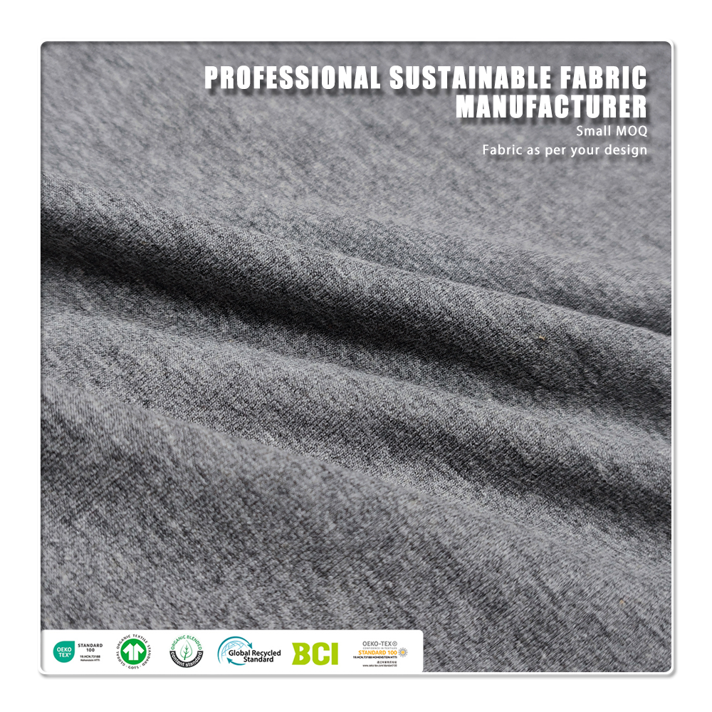Stretch Eco-Friendly Anti-Bacteria Quick-Dry Knitted Spandex Fabric Roll 69% Cotton 25% Polyester 6% Spandex for Baby Toddler