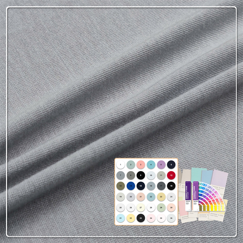 Highly efficient moisture wicking and quick drying performance 180gsm 67% Bamboo 33% Polyester jersey fabric is suitable for high-end T-shirts and Polo shirts