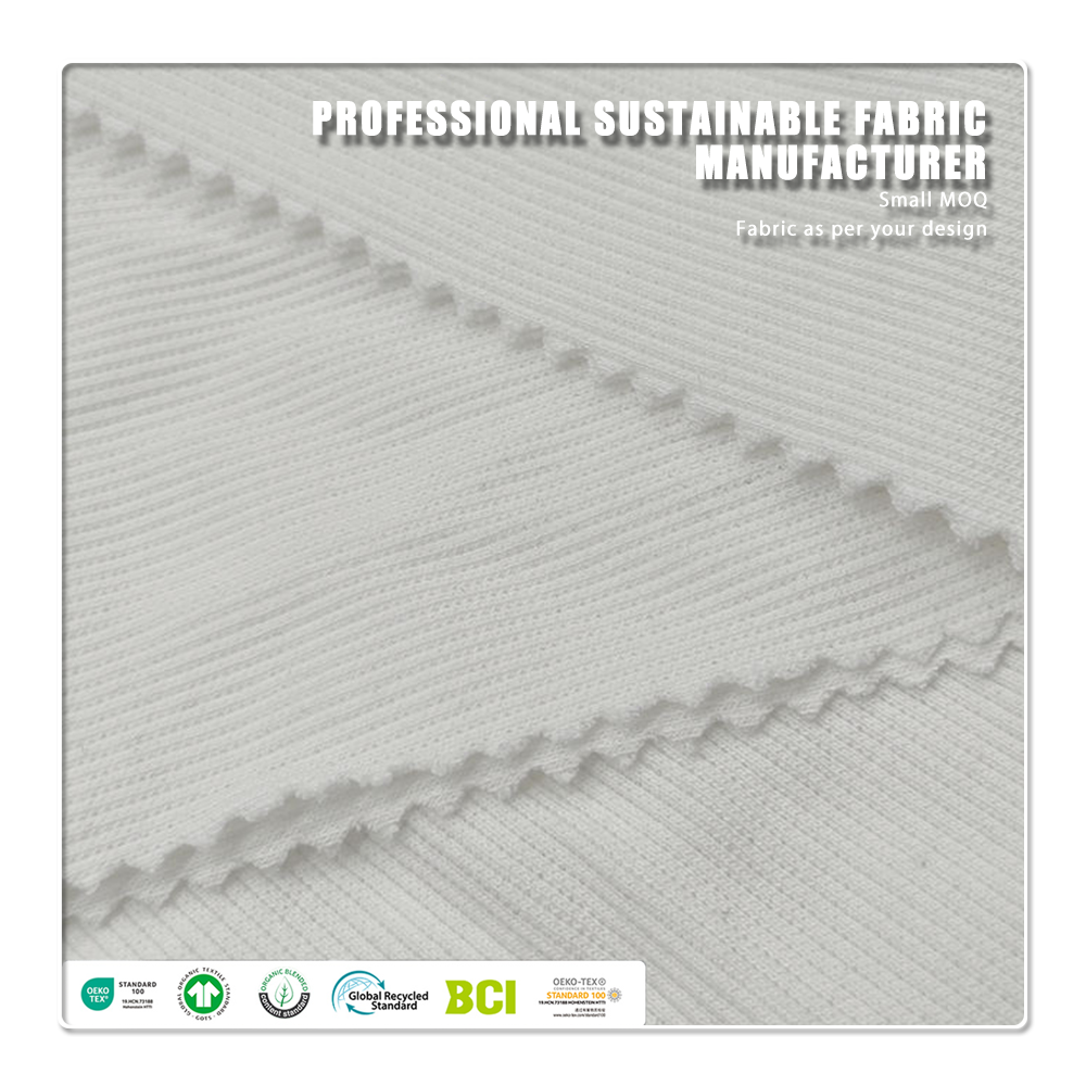 Wicking Breathable Knitted 95% Cotton 5% Spandex Medium Weight Jersey Fabric for Activewear & Apparel