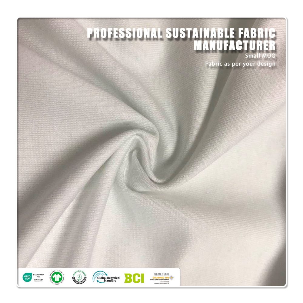 Organic Cotton Bamboo 2x2 Rib – 68% Organic Cotton 28% Bamboo 4% Spandex, Breathable Anti-UV Moisture-Absorbent for Sports Vest