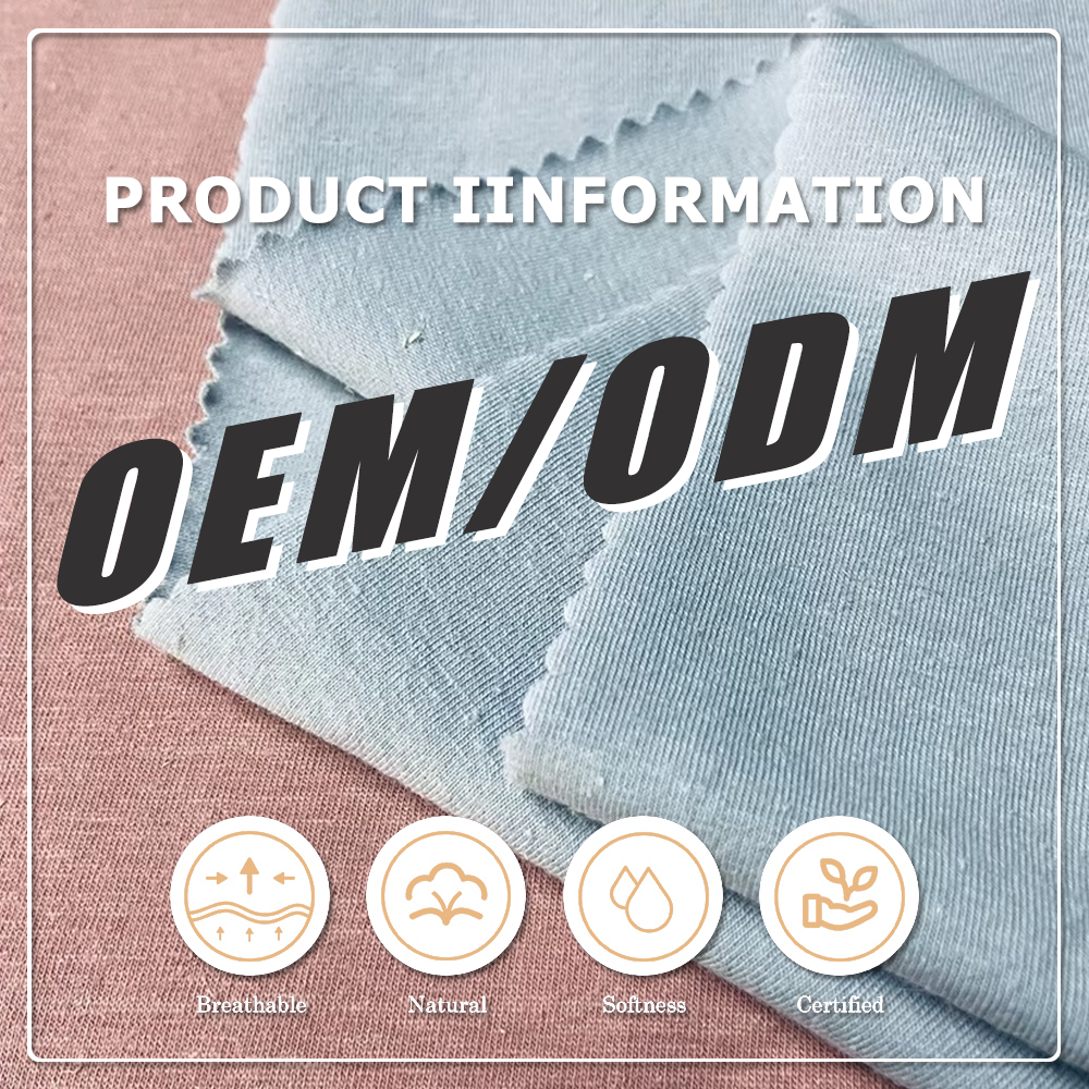 Anti-Bacteria Stretch Wicking Anti-Mildew UV Protection 220gsm Medium Weight Single Jersey Organic Cotton Hemp Spandex Fabric (3).webp