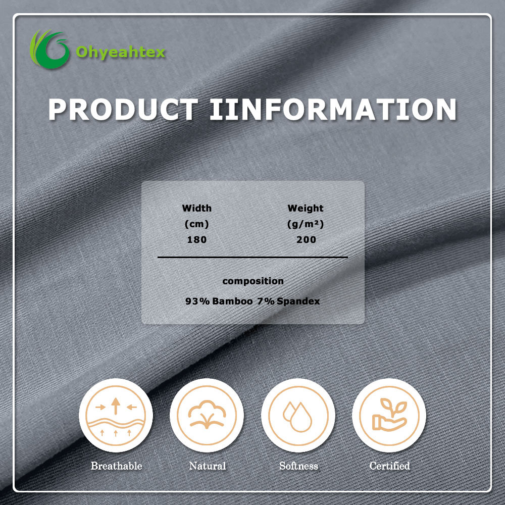 Baby-Safe French Terry – 71% Bamboo Lyocell 24% Chitosan, Antibacterial & Eco-Friendly Fabric for Toddler Apparel – OEM/ODM